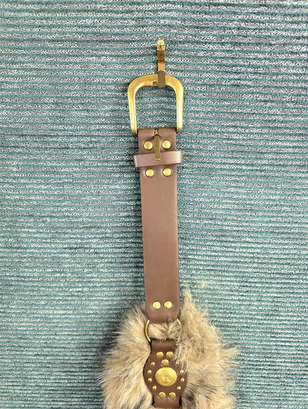 Faux Fur Y2K Style Faux Leather Belt For Cosplay, Festivals, Fun! NWOT